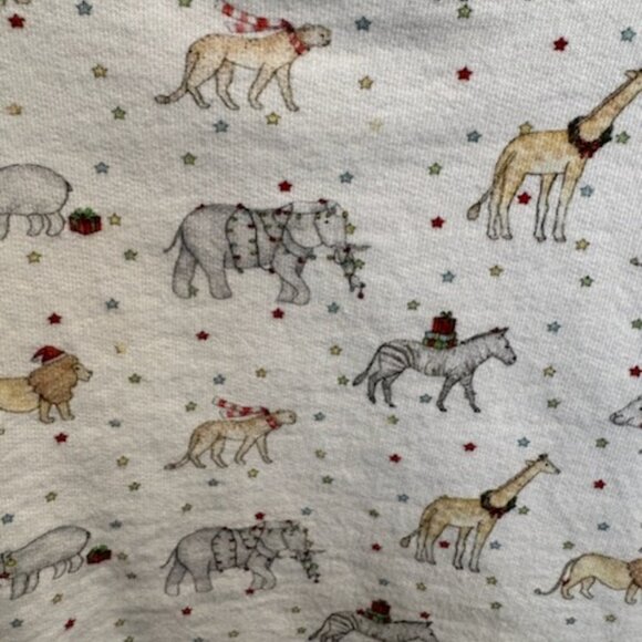 SAL & PIMENTA unisex Christmas Animals sweatshirt in white - Picture 3 of 5